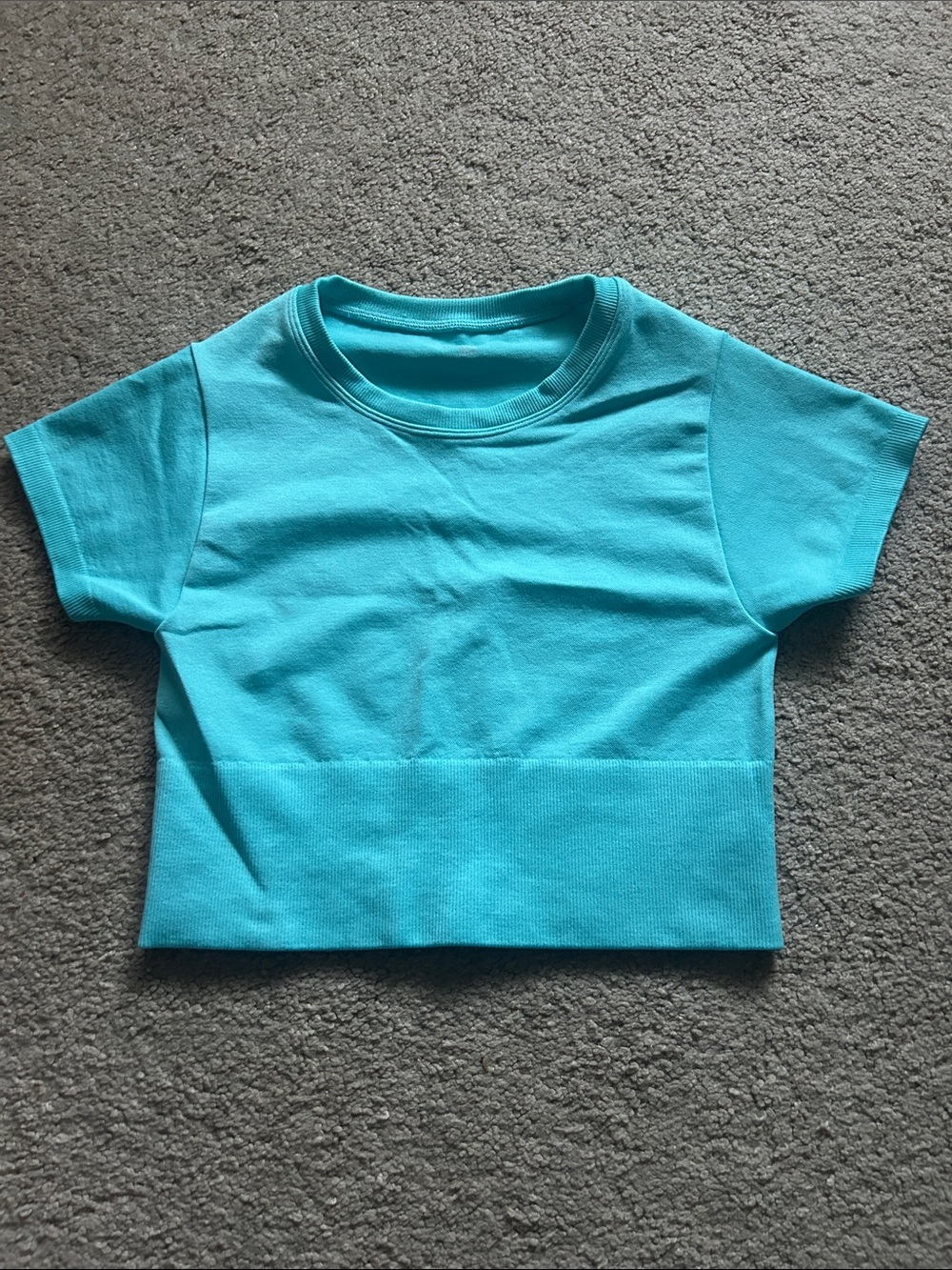 Short Sleeve Turquoise Crewneck Tee by AERIE